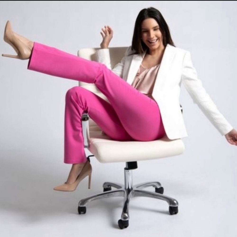 BETABRAND Pink Straight Leg Pants